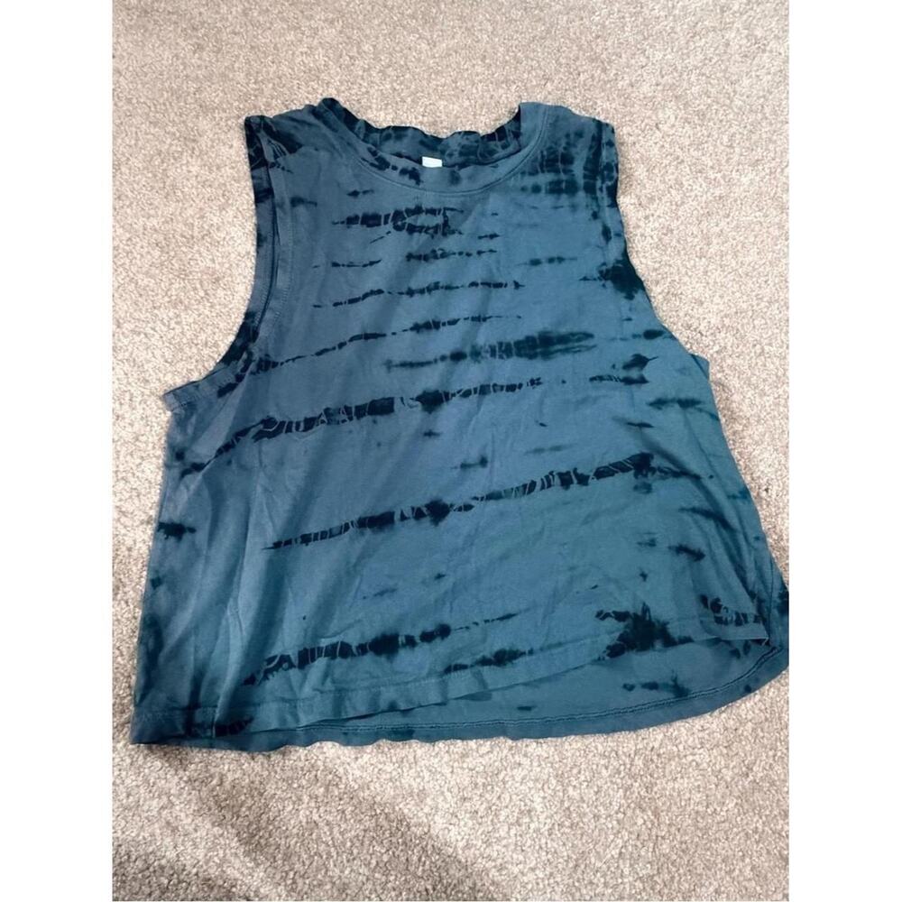 Z by Zella Lightweight Sleeveless Blue & Black Tie Dye Tank Size XS